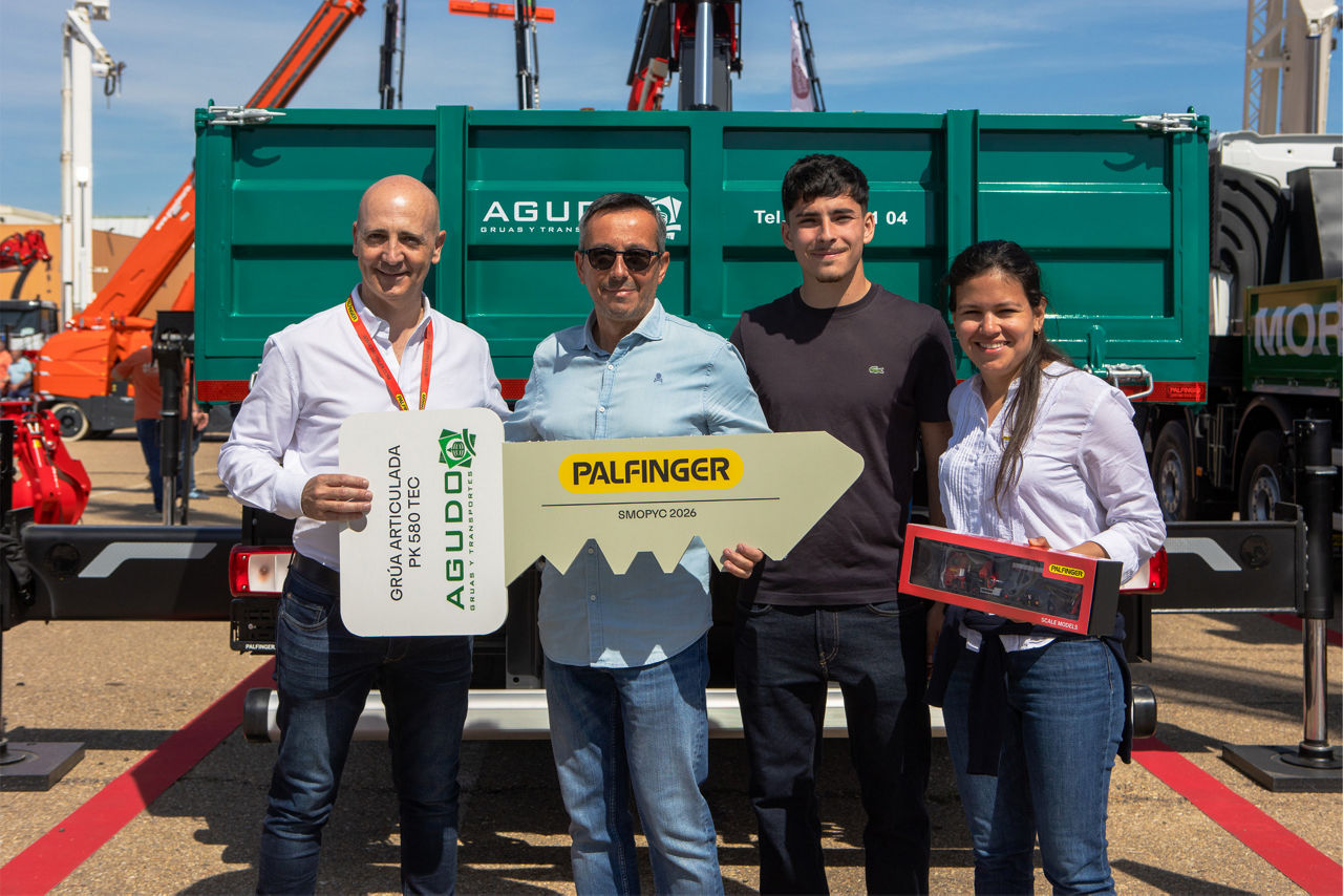 Entrega de grúa PALFINGER PK 580 TEC a Agudo Grúas y Transportes.