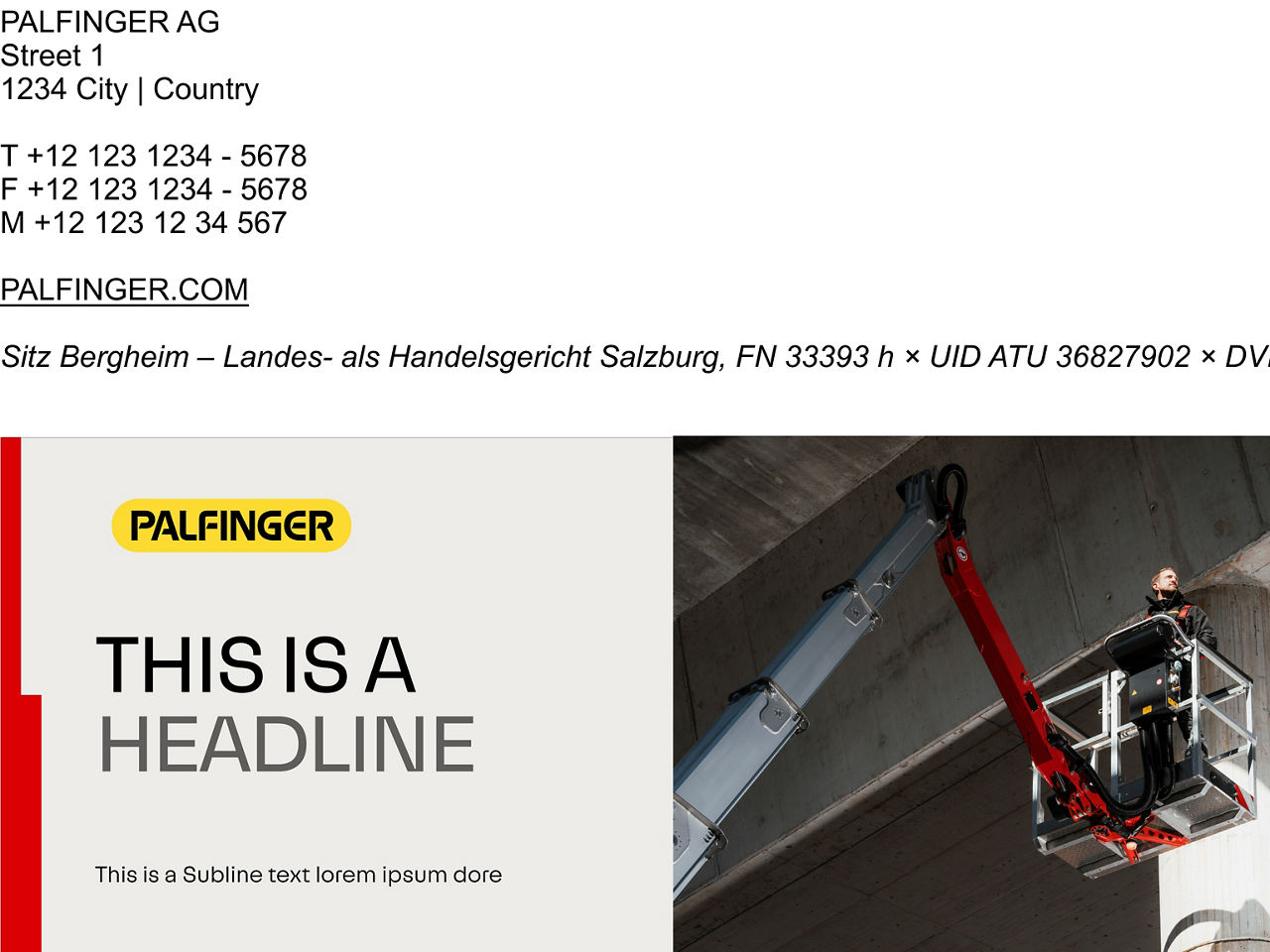 Palfinger logo over Limestone