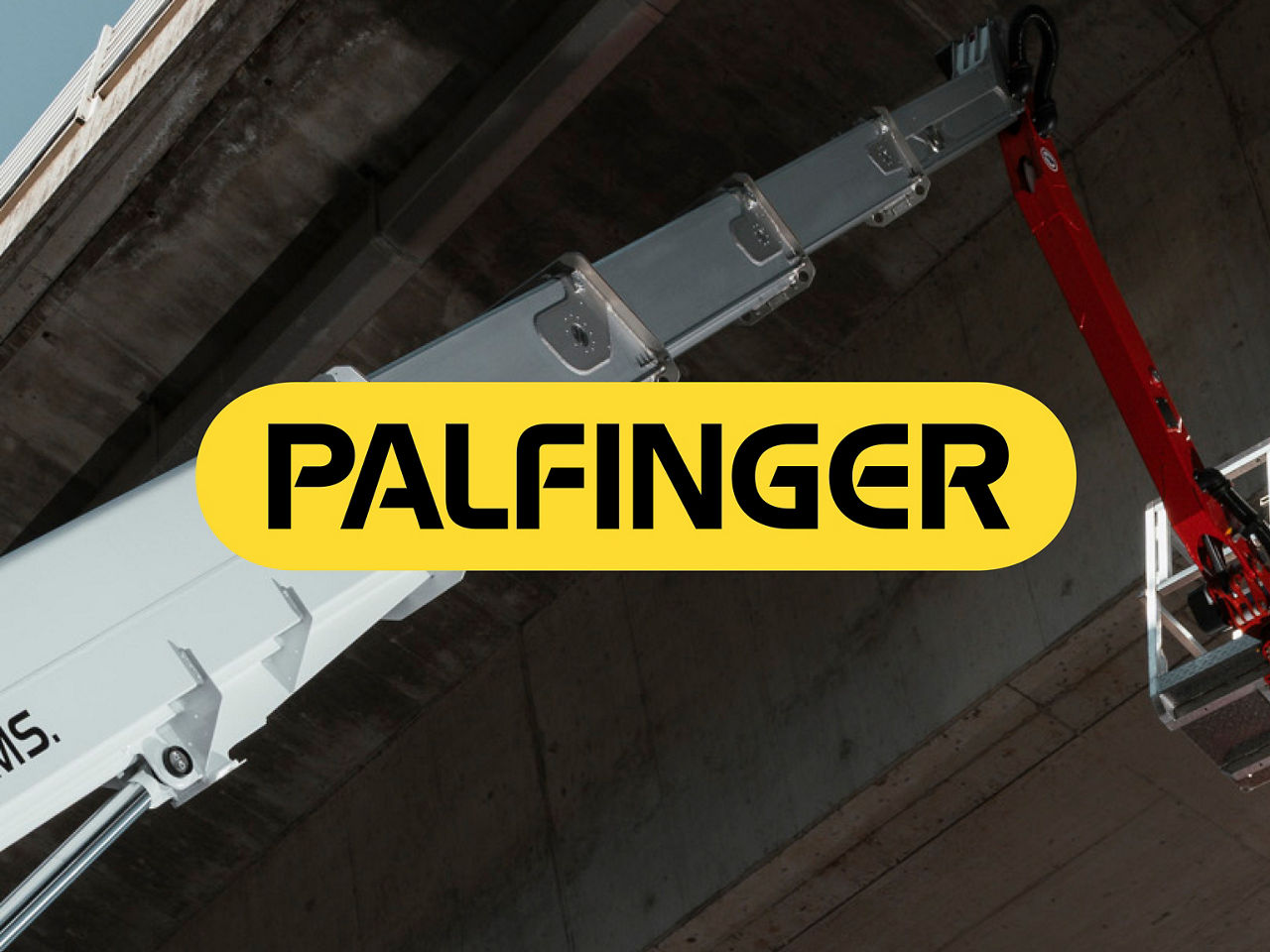 PALFINGER logo over images