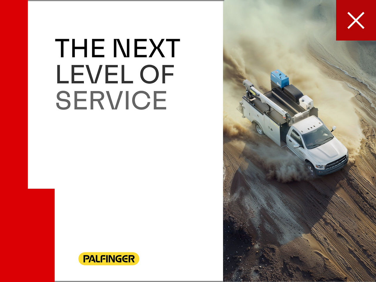 Ein Beispiel für eine falsche Verwendung, bei der die Uplifting Line überdimensioniert ist und das Layout überlagert. Das Bild verdeutlicht, dass die Uplifting Line nicht übermäßig skaliert werden darf, um Gleichgewicht und Hierarchie beizubehalten.