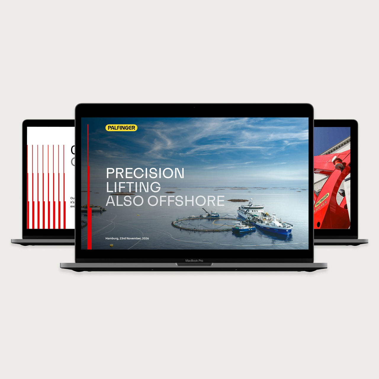 Chapter opener layout with bold typography (“01 Chapter Lorem”), supporting text, and a strong red uplifting pattern column aligned along the left edge.