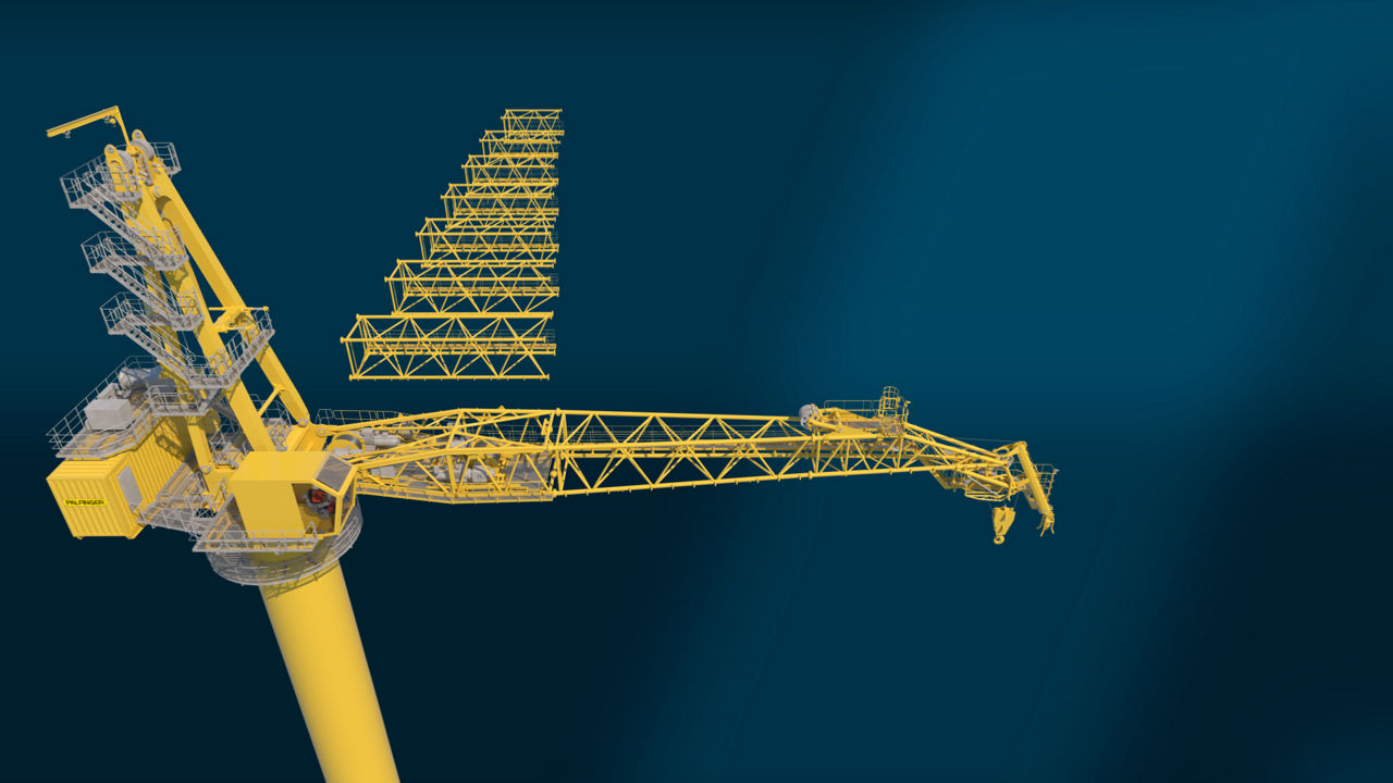 Modularized wire luffing lattice boom crane