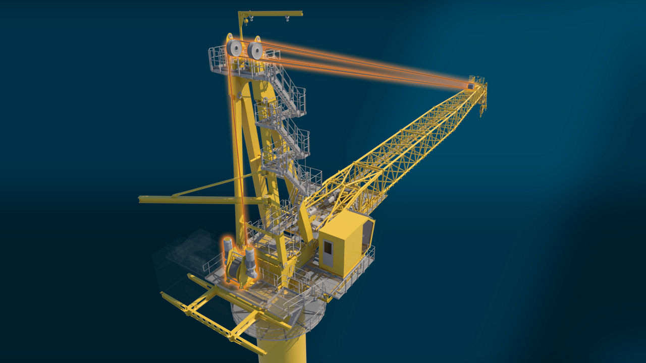 Modularized wire luffing lattice boom crane