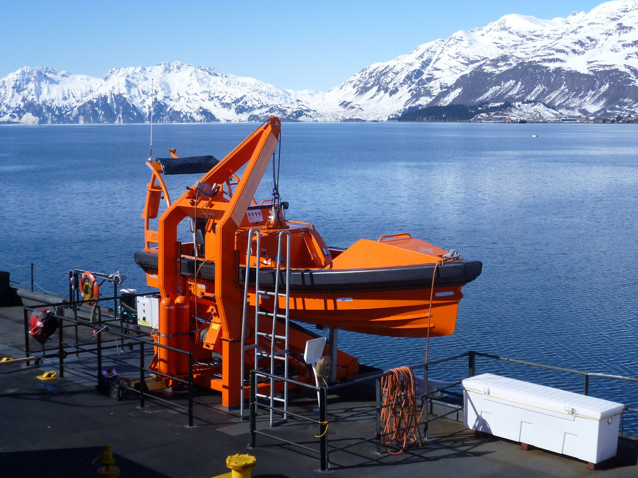 Fast rescue boat davit