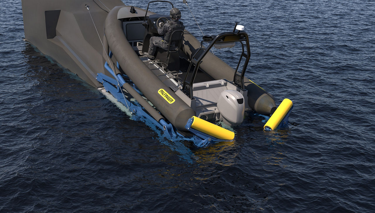 Boat reached its final position within the cradle