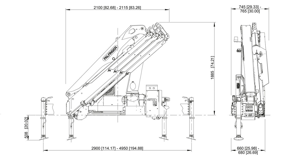 Bản vẽ cấu tạo Palfinger PK 5.001 SLD 3