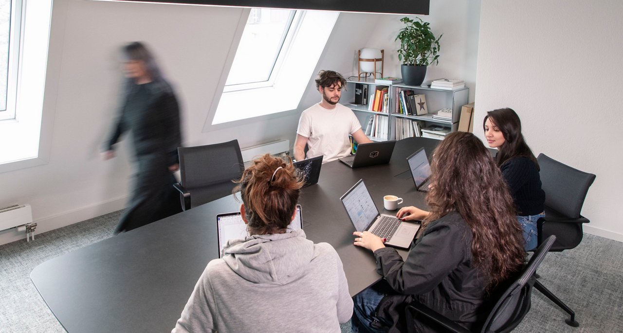 people having a conversation