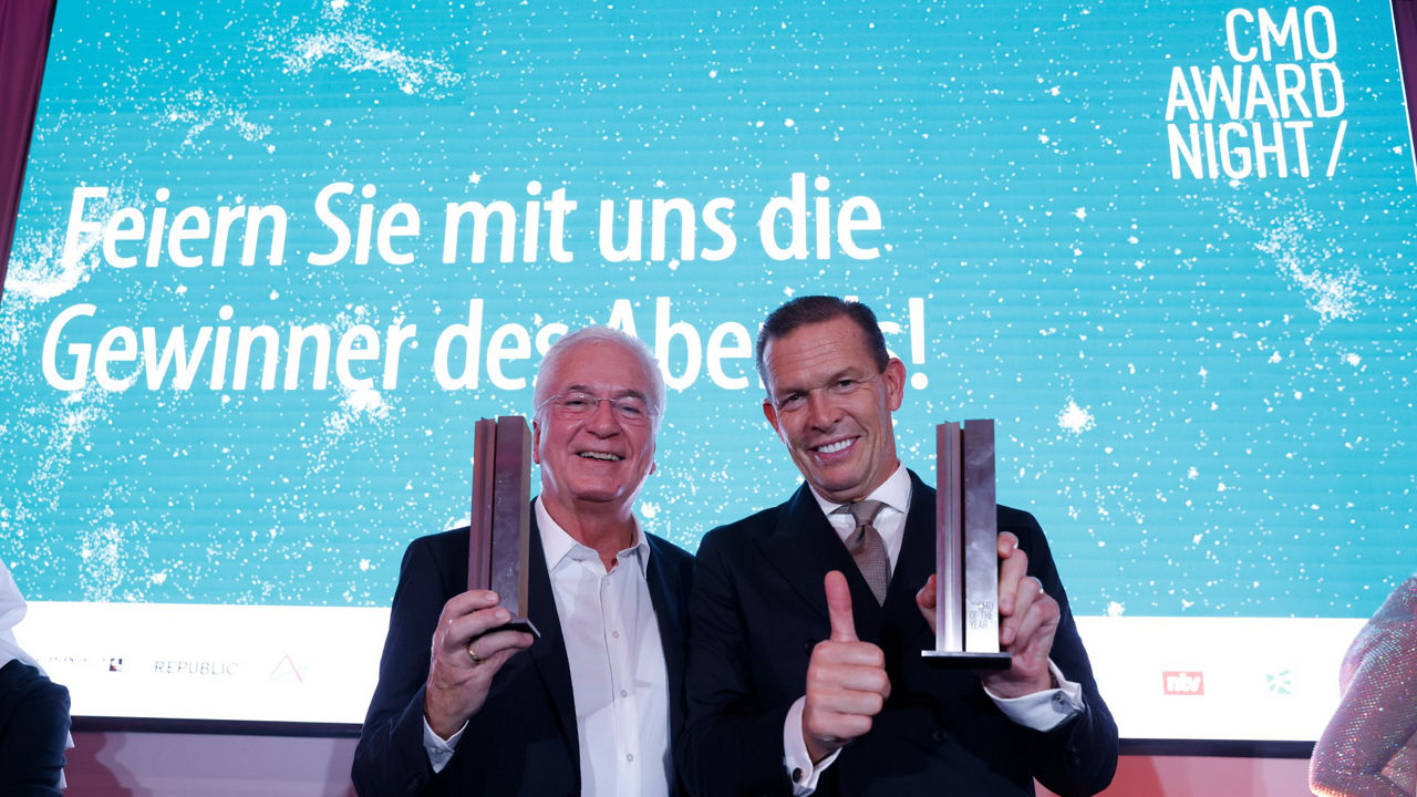 Stefan Hoechter, Lifetime Achievement Award, and Daniel Grieder, CMO of the Year 2024