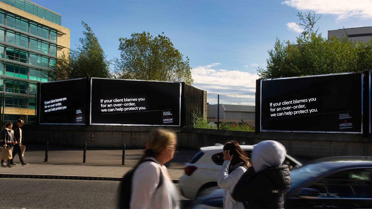 scenery in city with billboard