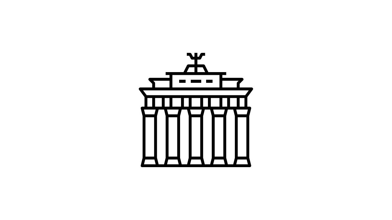 Icon with the Brandenburger Tor in Berlin