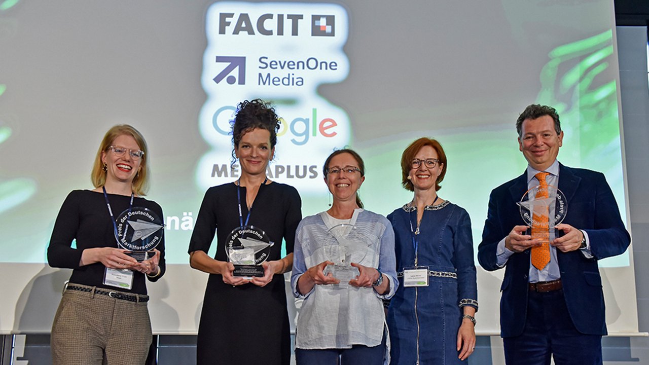 Mediaplus und Facit bei der Preisverleihung