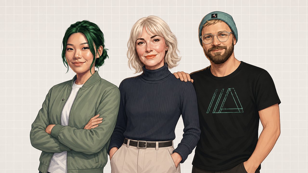 Icon on the House of AI background (Colours blue & purple)