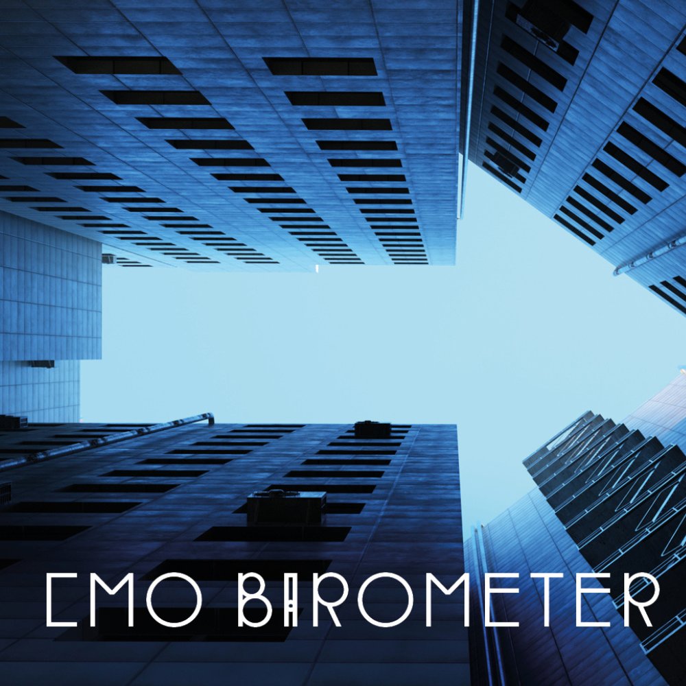 SPGPT Looking up at tall buildings against a blue sky with the text "EMO BAROMETER