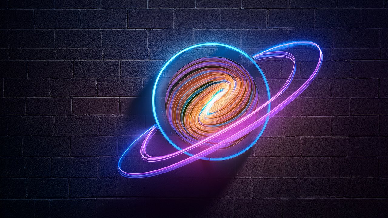 planet in neon
