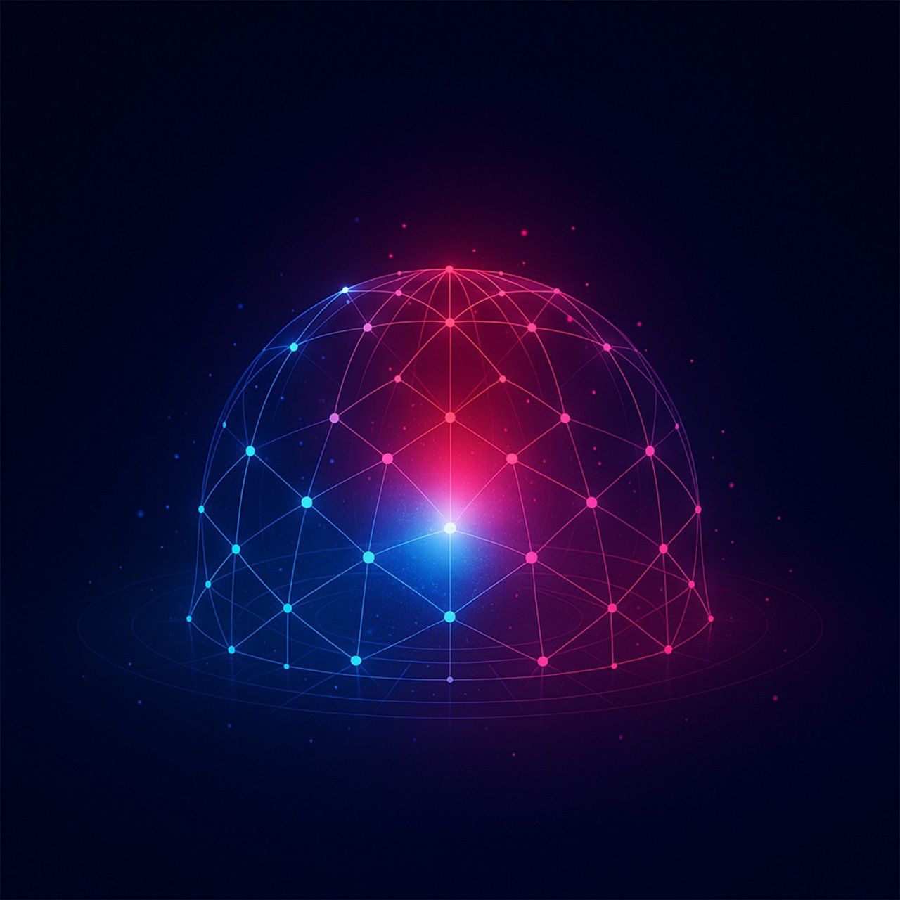 red and blue gradient visualization of generative search