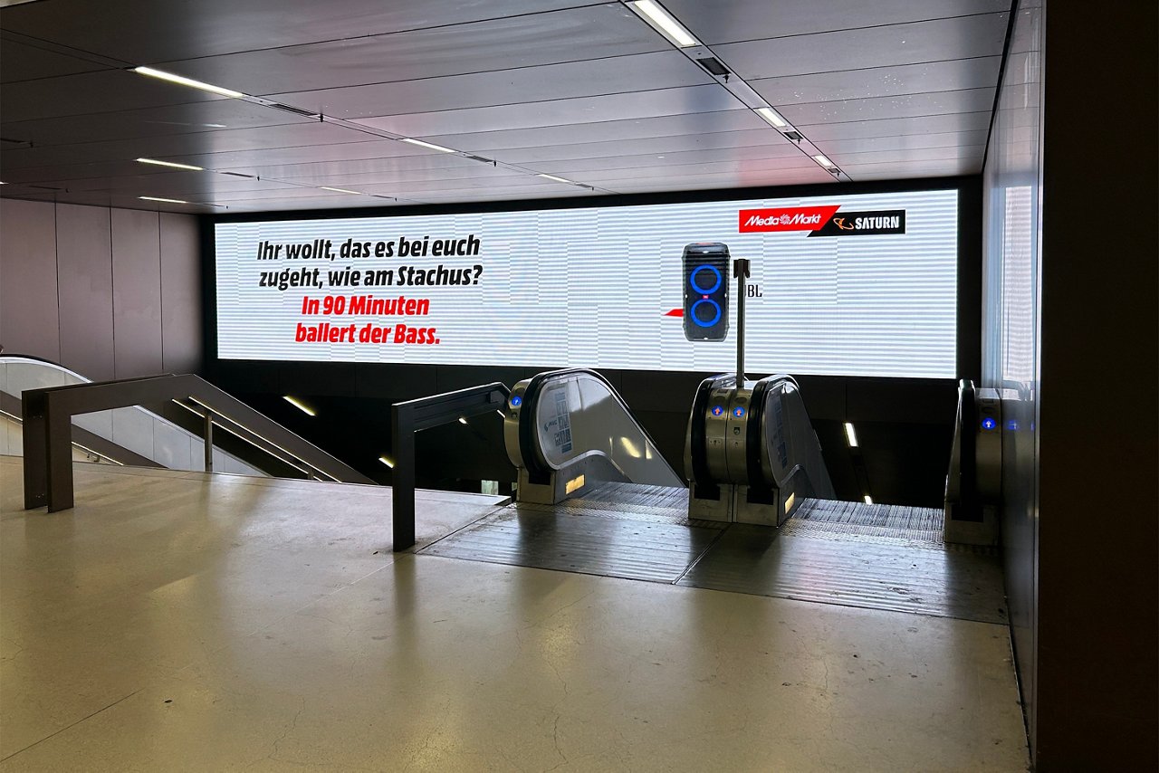 Werbeplakat am Stacchus