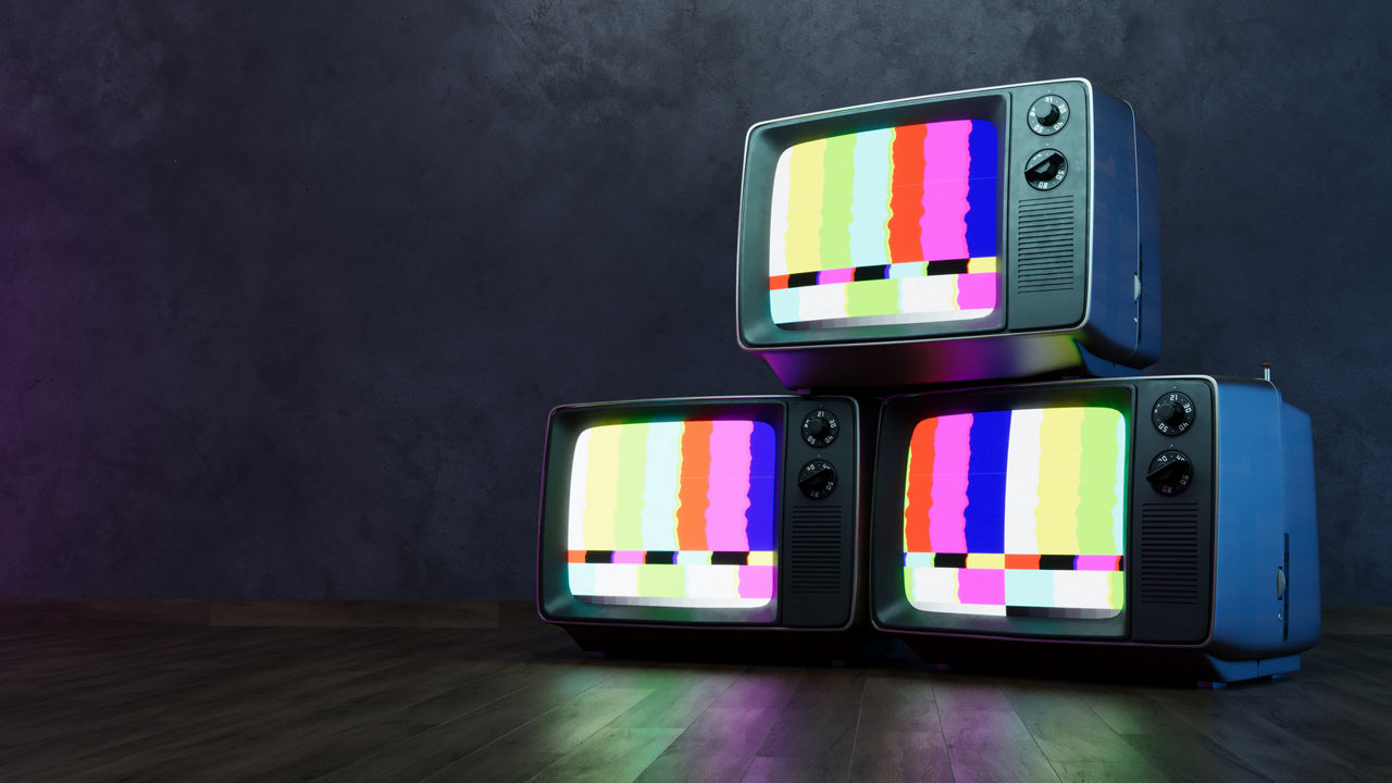 stacked tvs