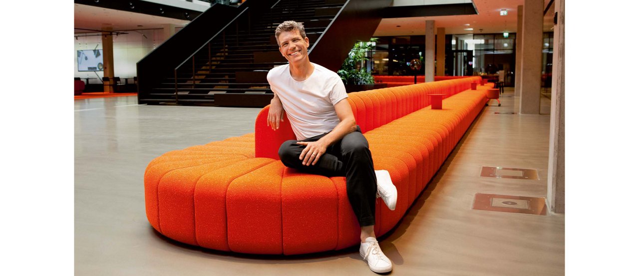 Man sitting on couch