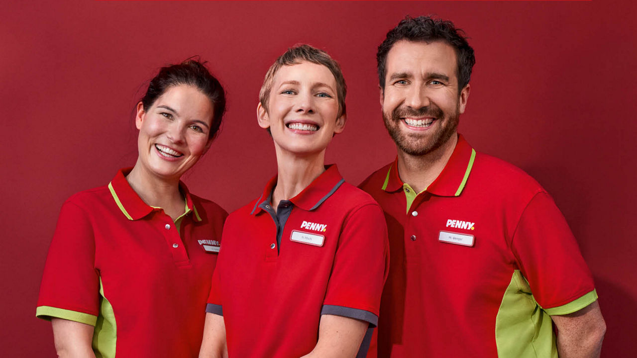 PENNY - You can be anything except no matter - three happy Penny employees