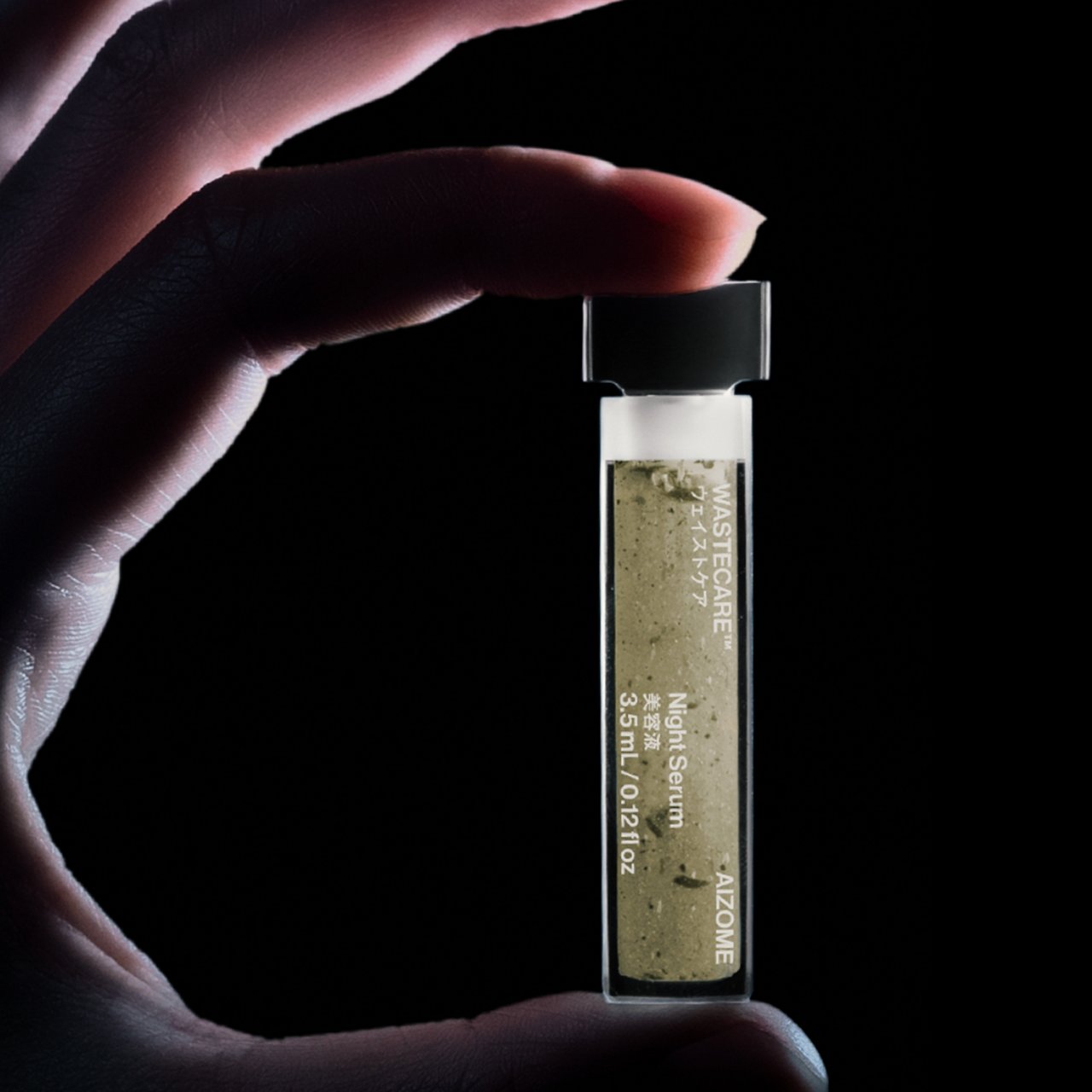 AIZOME - WASTECARE packaging of the facial care night serum