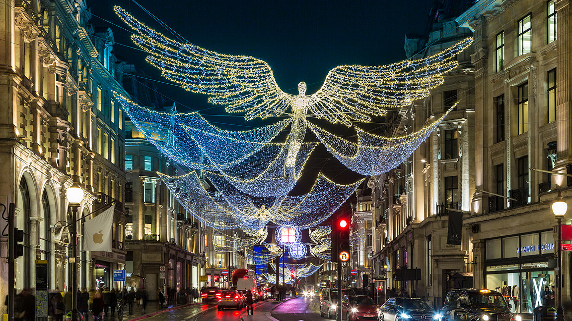 Regent street London Christmas lights