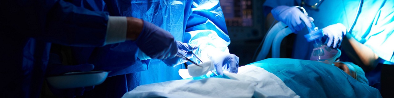 Equipo médico durante transplante experimental