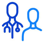 Patient and doctor icon