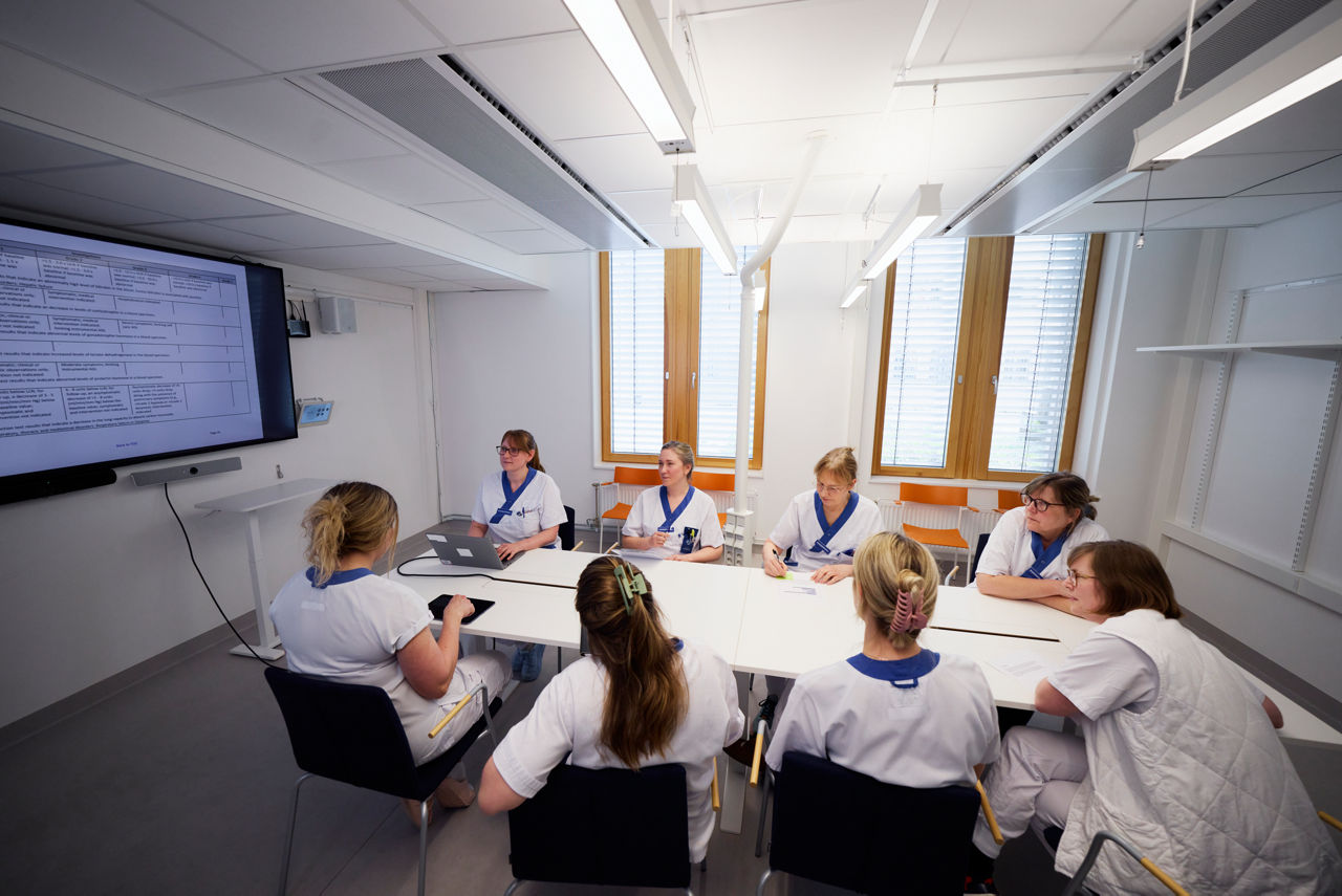 Möte med vårdpersonal på sjukhus