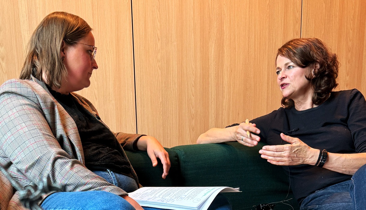 Denis Gelpke und Brigitte Nordemann im Gespräch