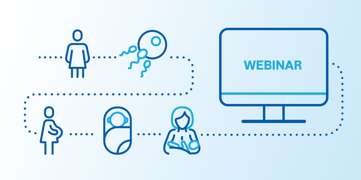 Step by step process of pregnancy with icons
