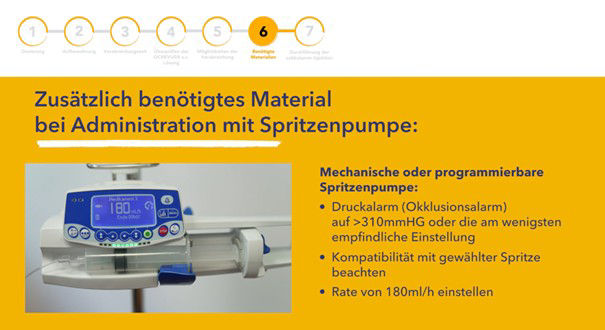 Ocrevus® s.c.-Applikation – 06 Benötigte Materialien