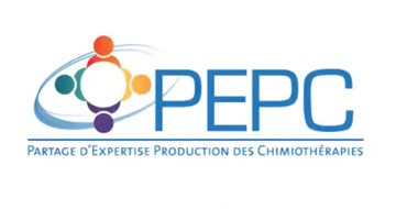 Logo PEPC, Partage d'expertise production des chimiothérapies