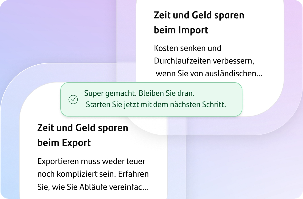 Zeitnahe Aktualisierungen, die zum Handeln antreiben