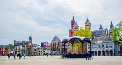 Maastricht, Netherlands view over vrijthof historical center