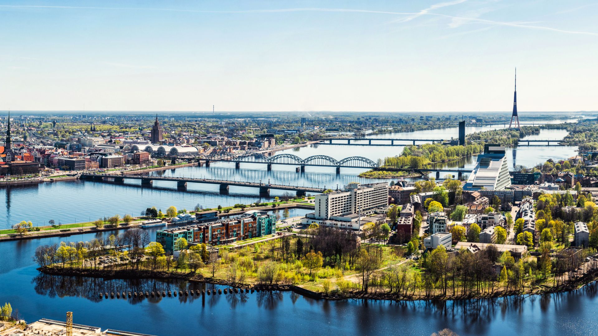 Panorama of Riga city. Latvia