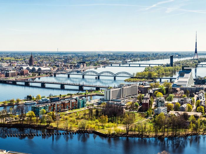 Panorama of Riga city. Latvia