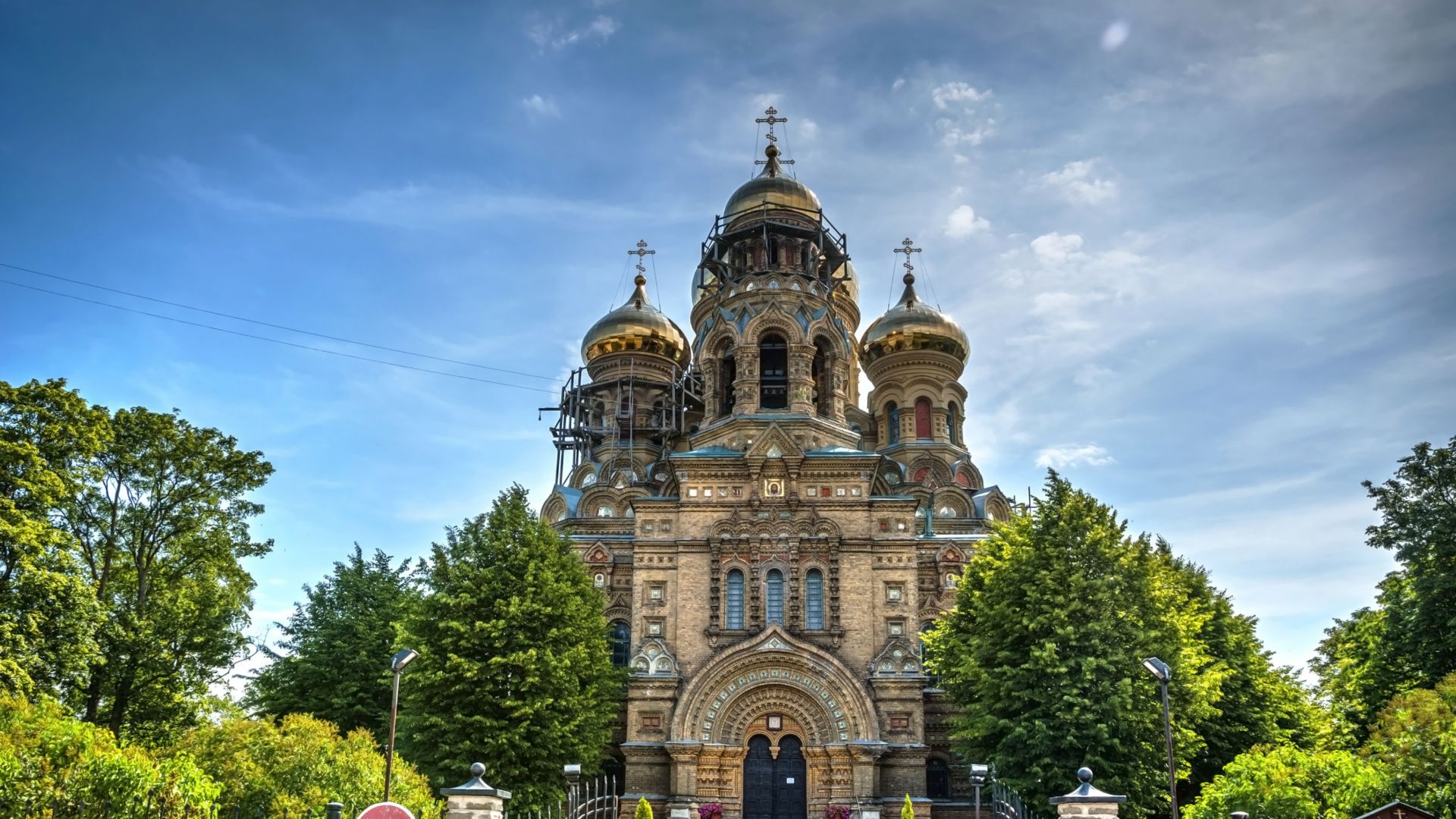 Beautiful orthodox church called Karosta in Latvia