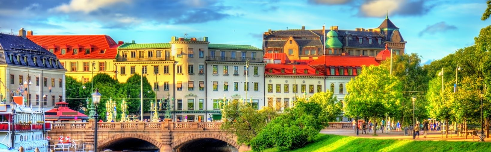 Canale nel centro storico di Göteborg, in Svezia