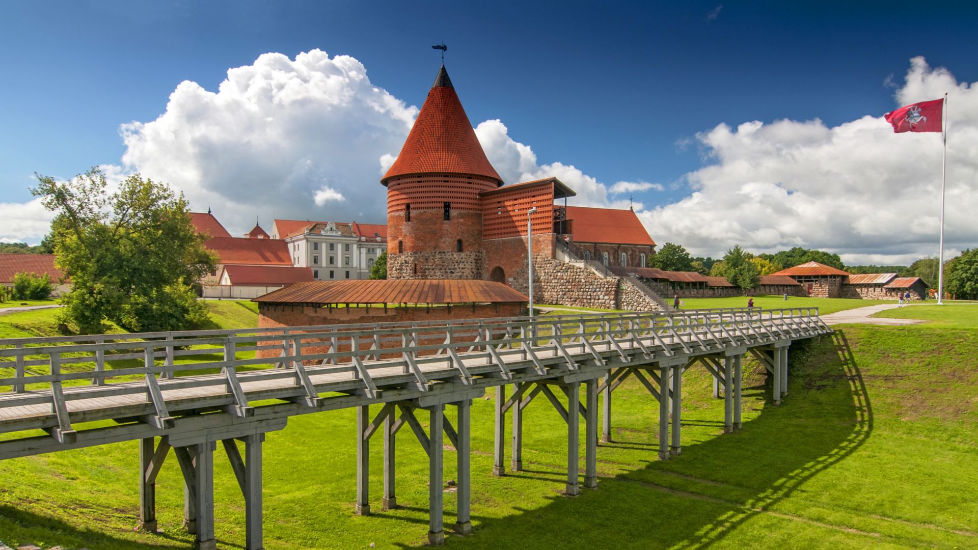 Kaunas Castle, built during the mid 14th century, in the Gothic style, Kaunas, Lithuania.