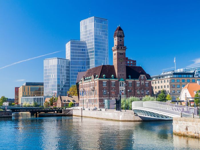 Urban landscape of Malmo, Sweden