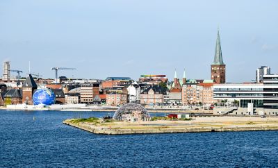 Paisaje urbano de Aarhus en Dinamarca