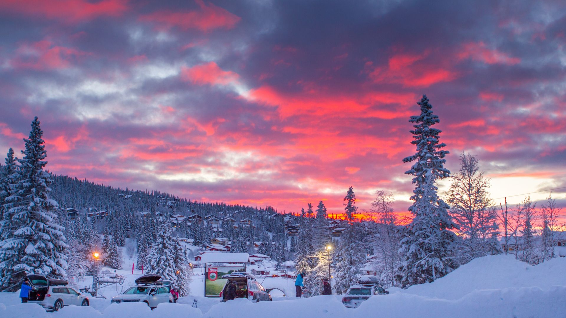 Lever de soleil à Åre, Suède