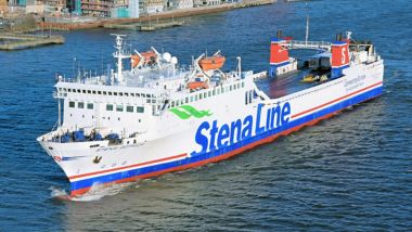 Stena Gothica ferry leaving the port