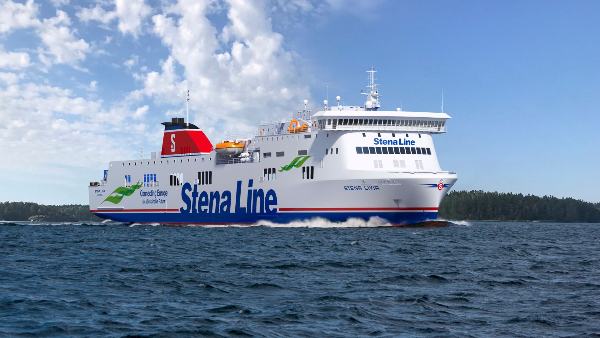 Stena Livia veerboot op zee