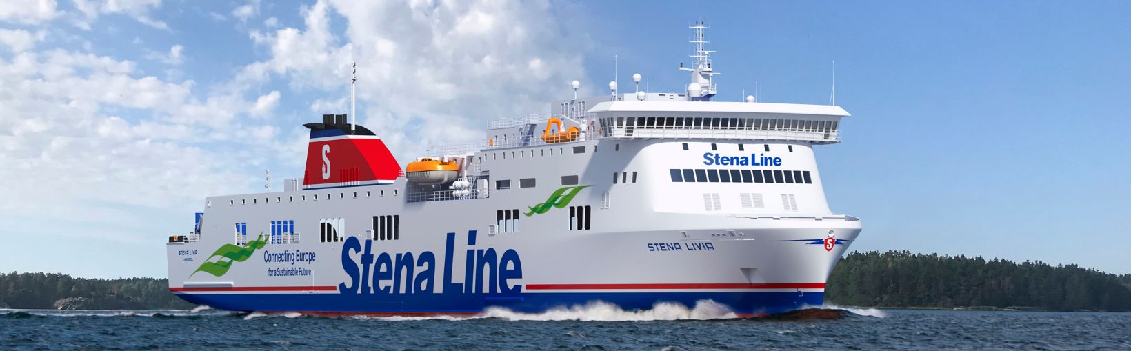 Stena Livia ferry en el mar