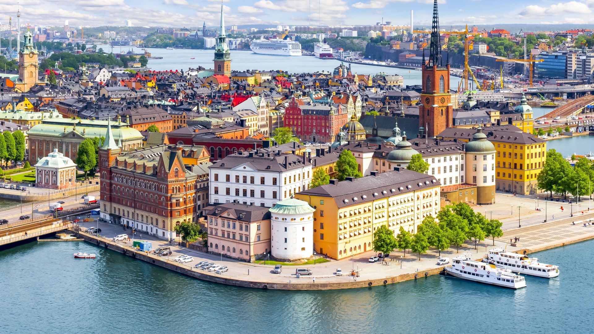 Vue sur la vieille ville de Stockholm en Suède