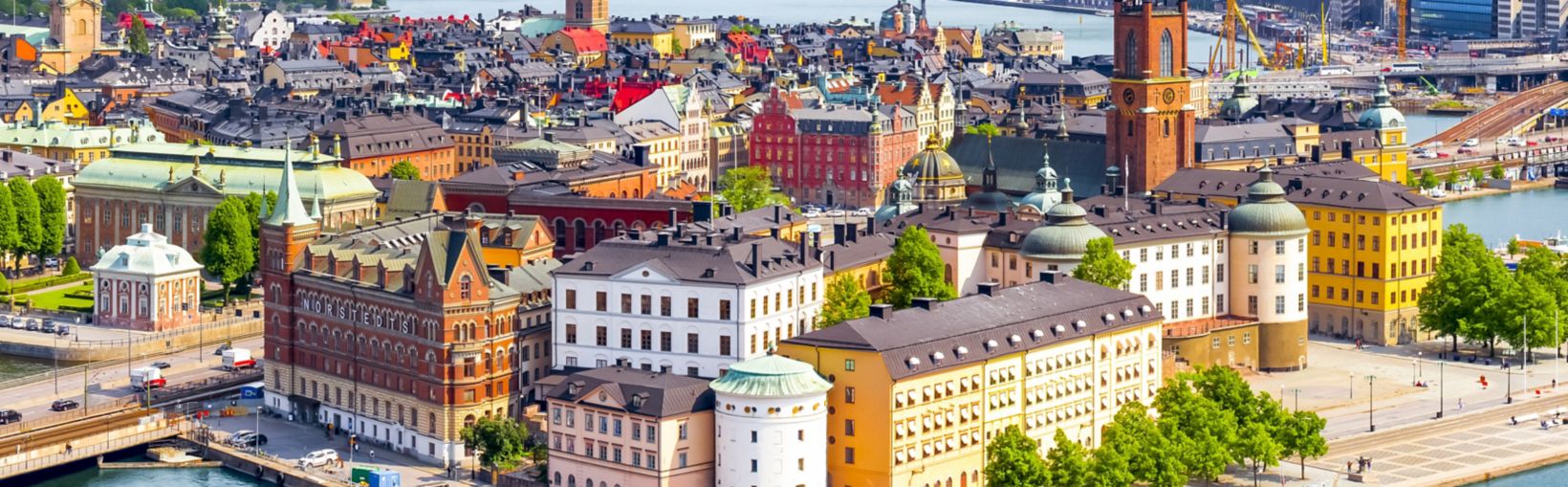 Vue sur la vieille ville de Stockholm en Suède