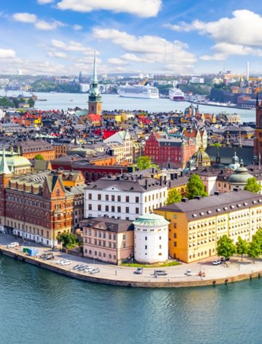 Vue sur la vieille ville de Stockholm en Suède