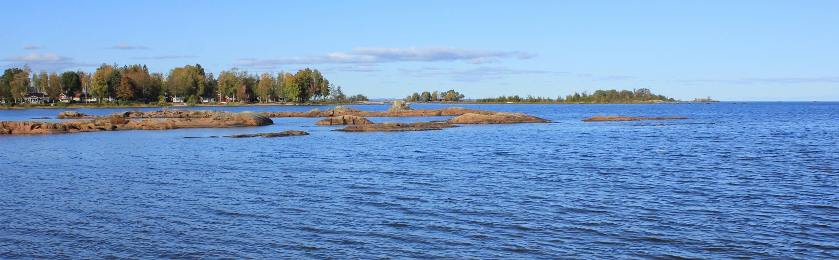 Ainava Vanern ezera krastā, Zviedrijā.