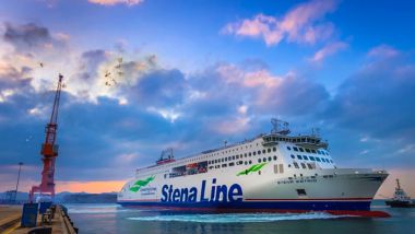 Stena Estrid ferry leaving the port